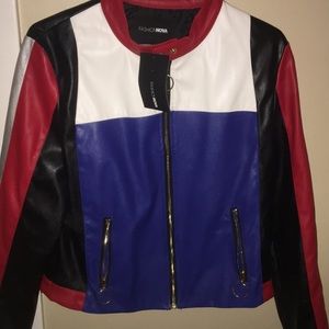 Never worn leather jacket from fashionnova